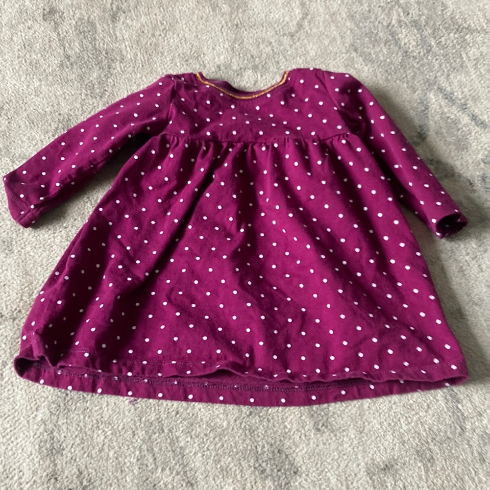 Clearance Old Navy burgundy with white polkadot dress